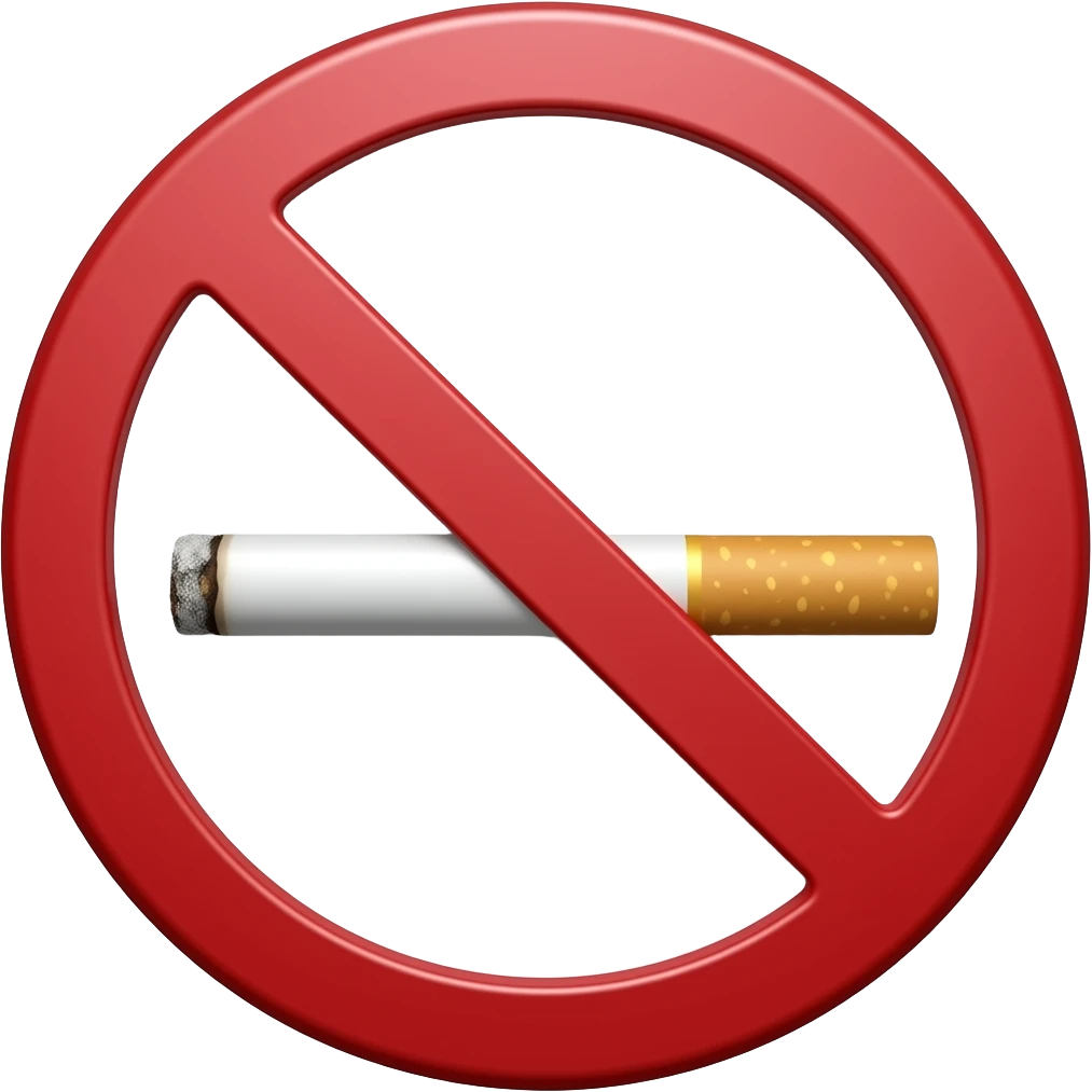 No smoking (reasistic cigrette and smoke) emoji