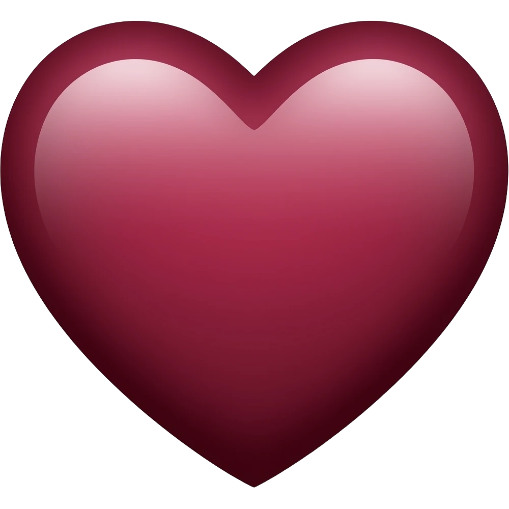 Maroon heart emoji