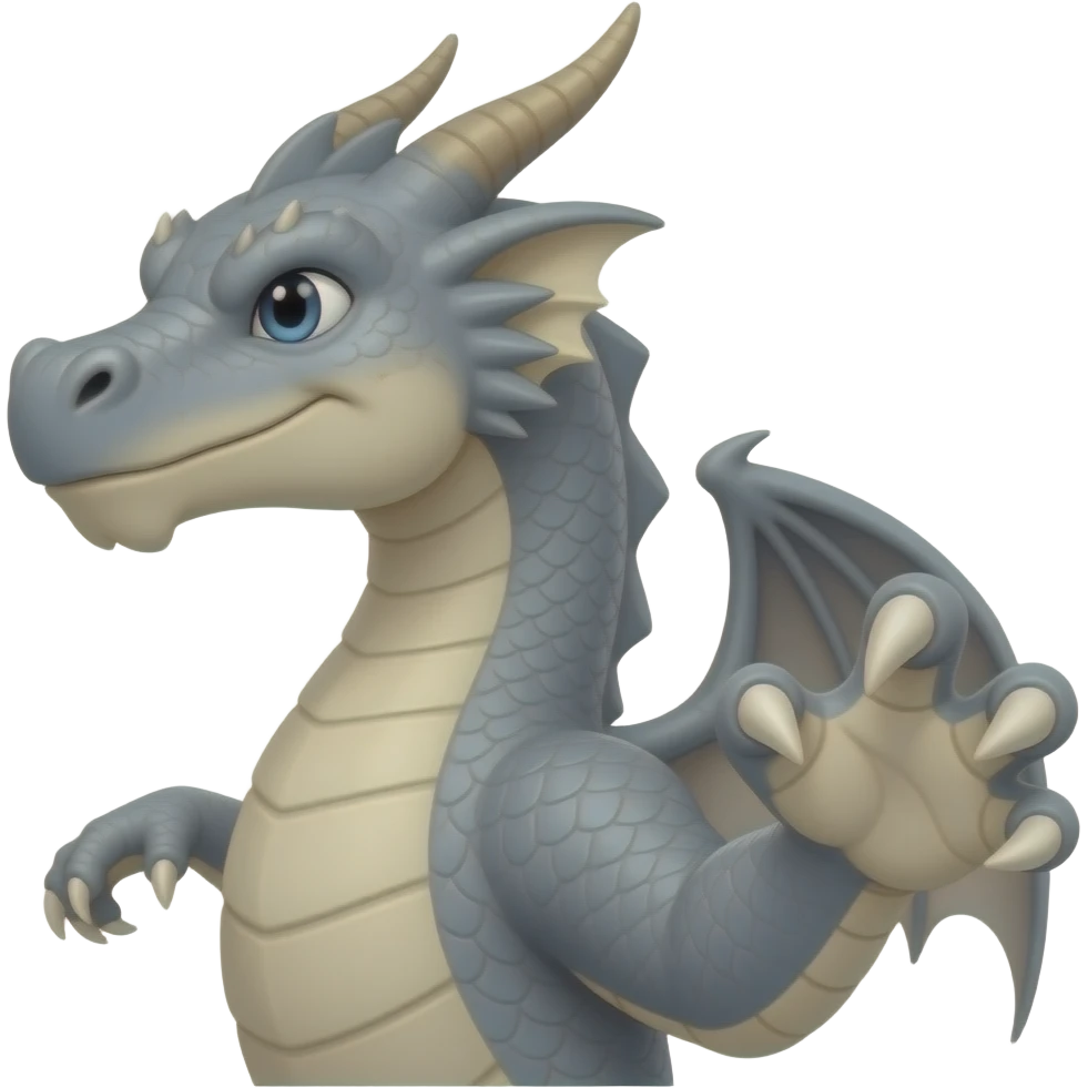 matte painting of gray dragon's arm with claws - NO BACKGROUND emoji