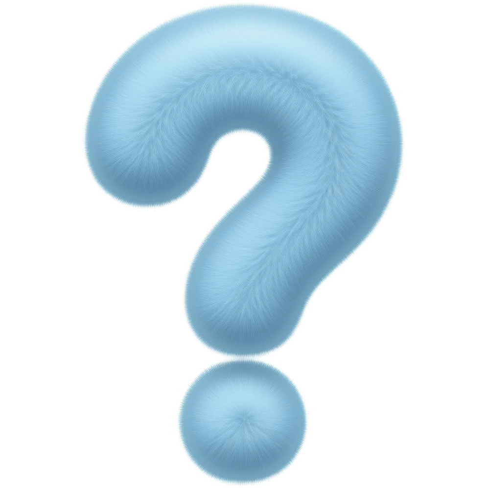 Fluffy question mark emoji