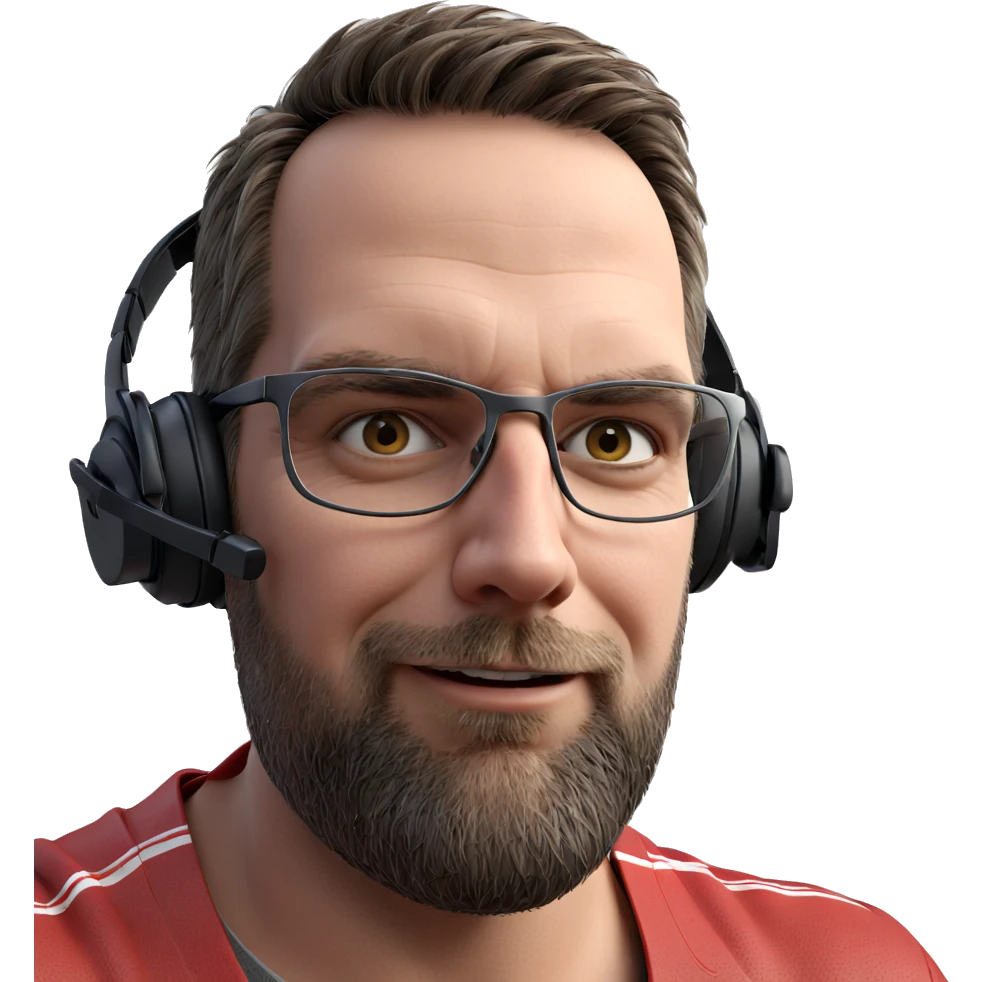 male portrait with headphones emoji