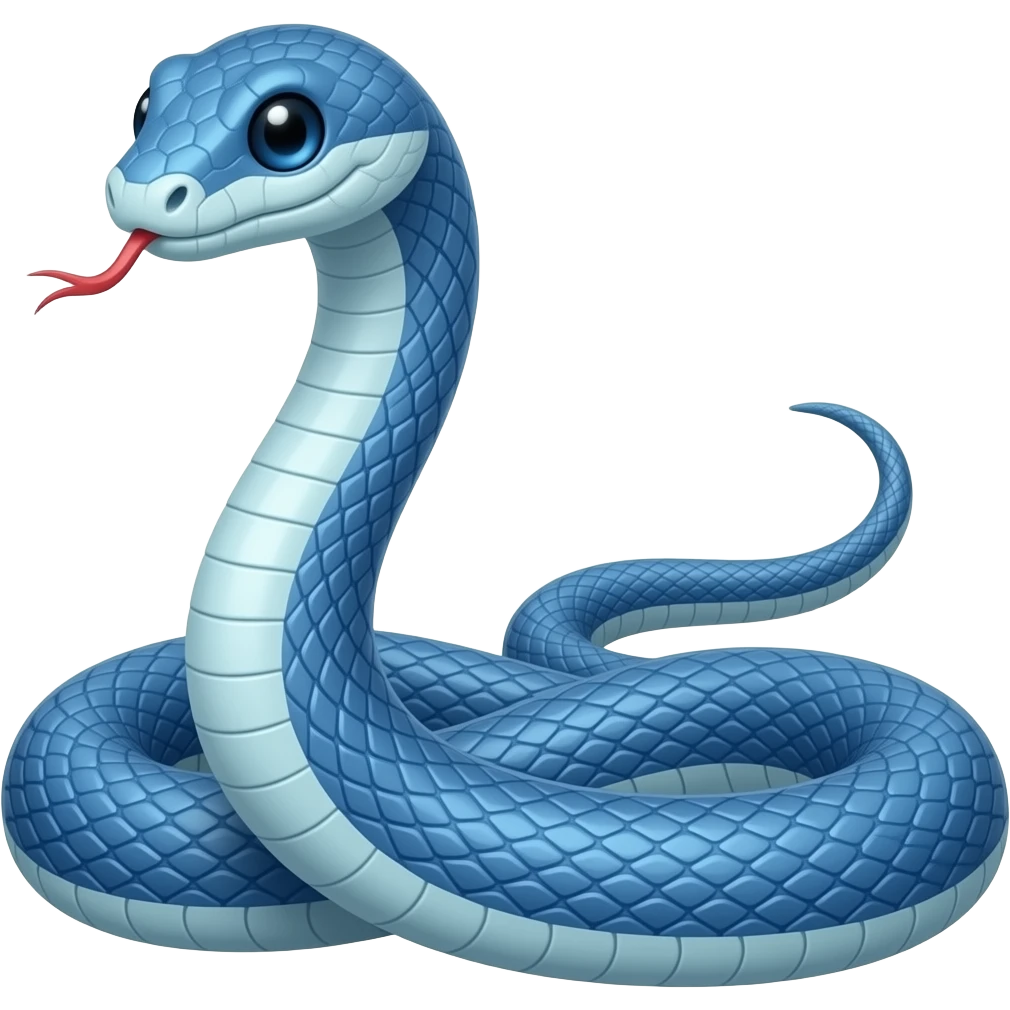 Quiero una serpiente combinado con esto azul emoji
