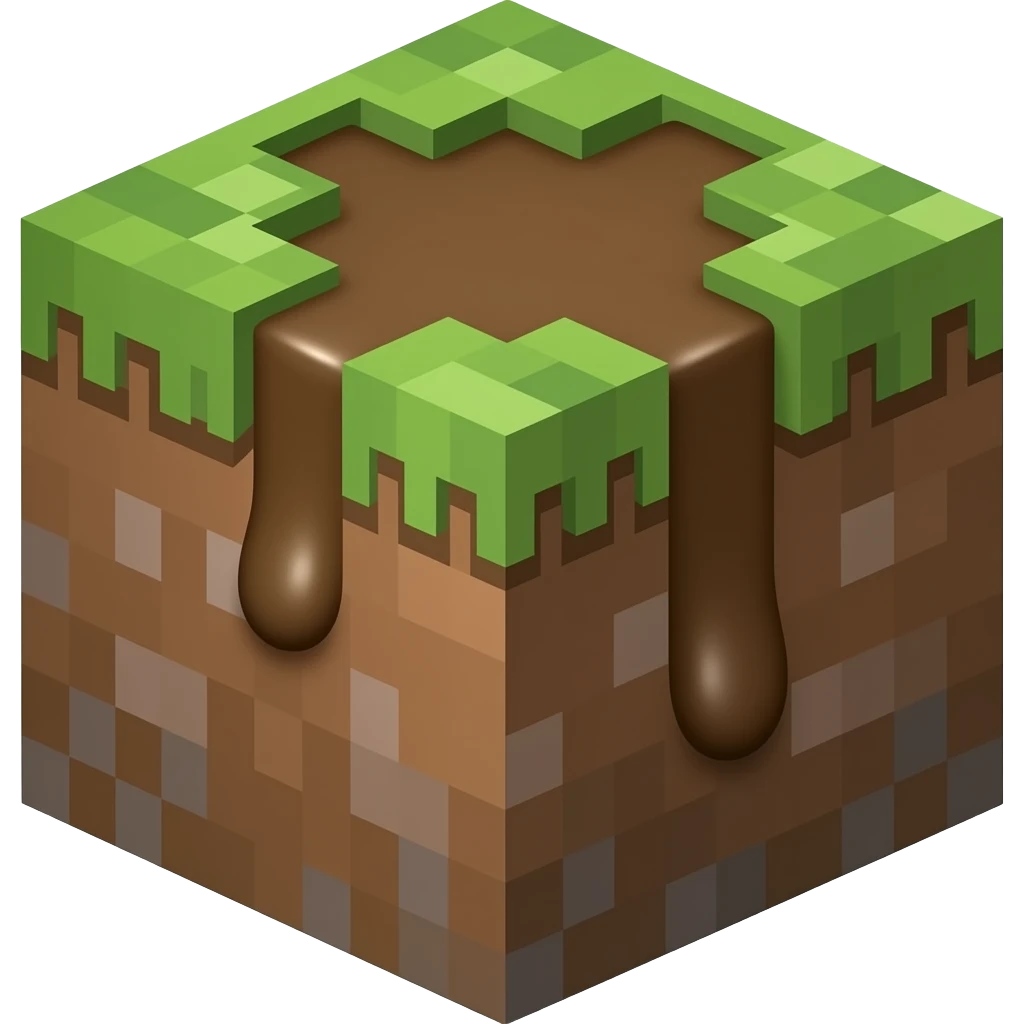 minecraft mud block emoji