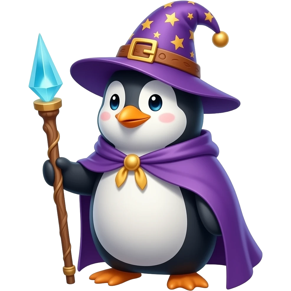 Penguin Wizard emoji