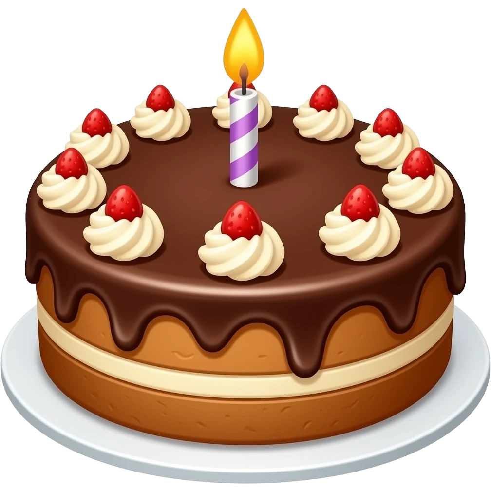 chocolate birthday cake emoji