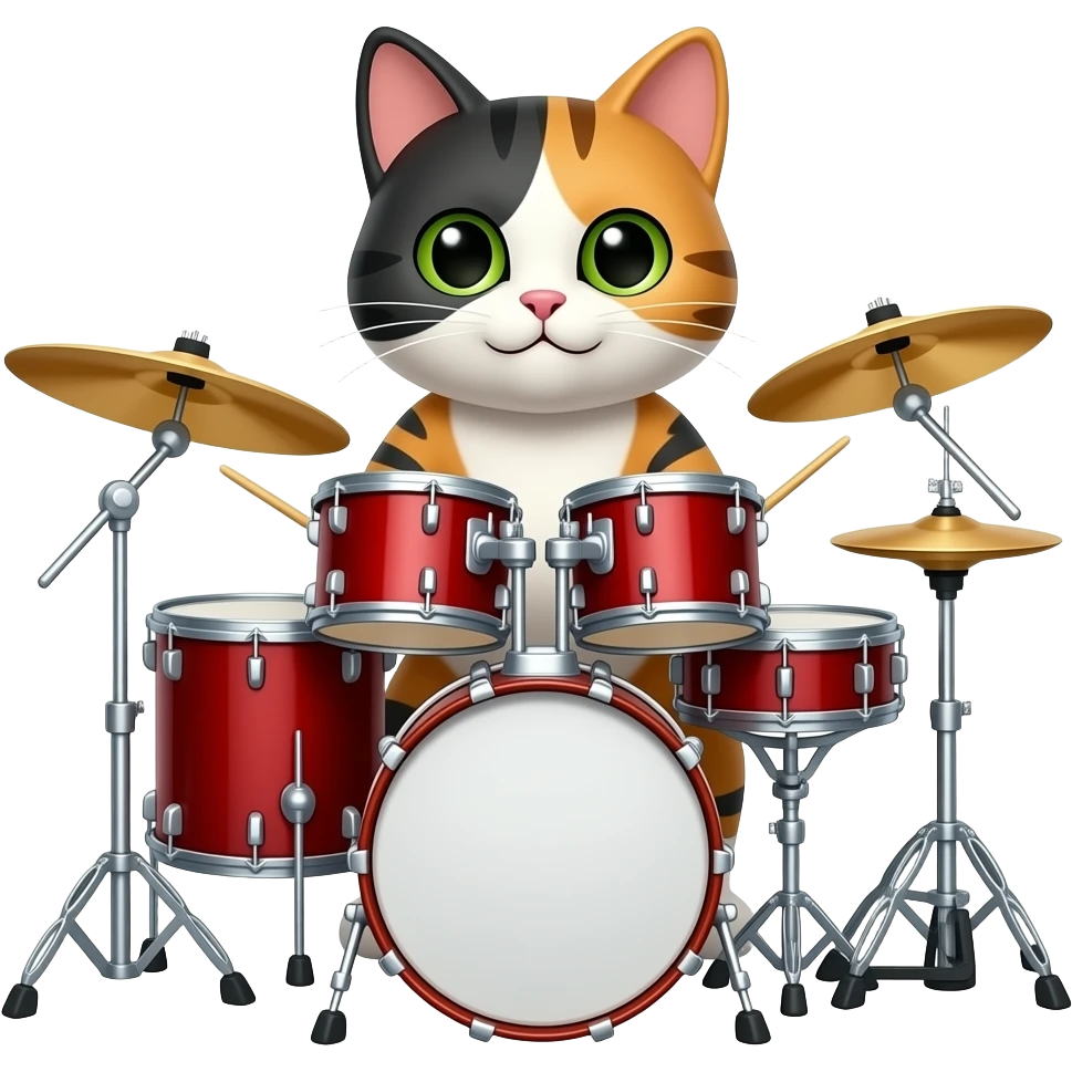 Drummer cat emoji