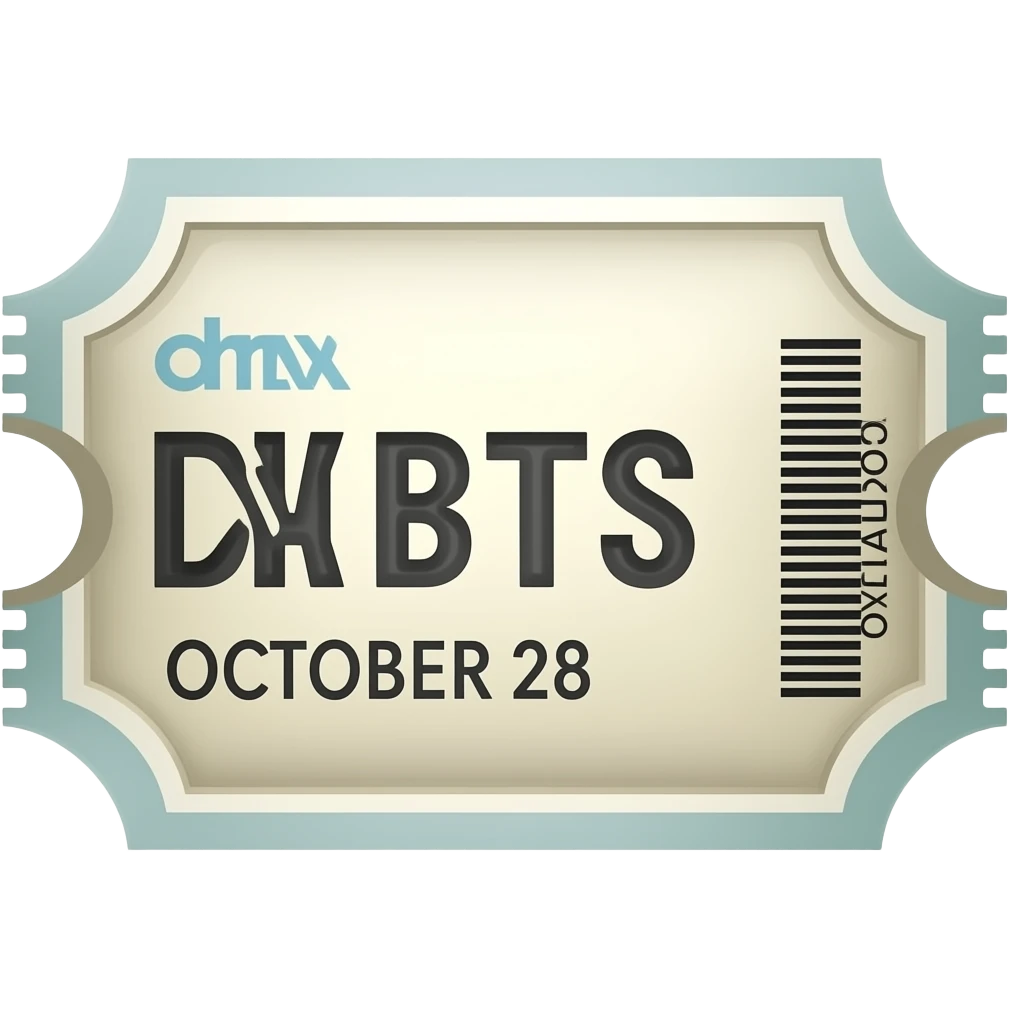 BTS ticket concert in 28 oct emoji