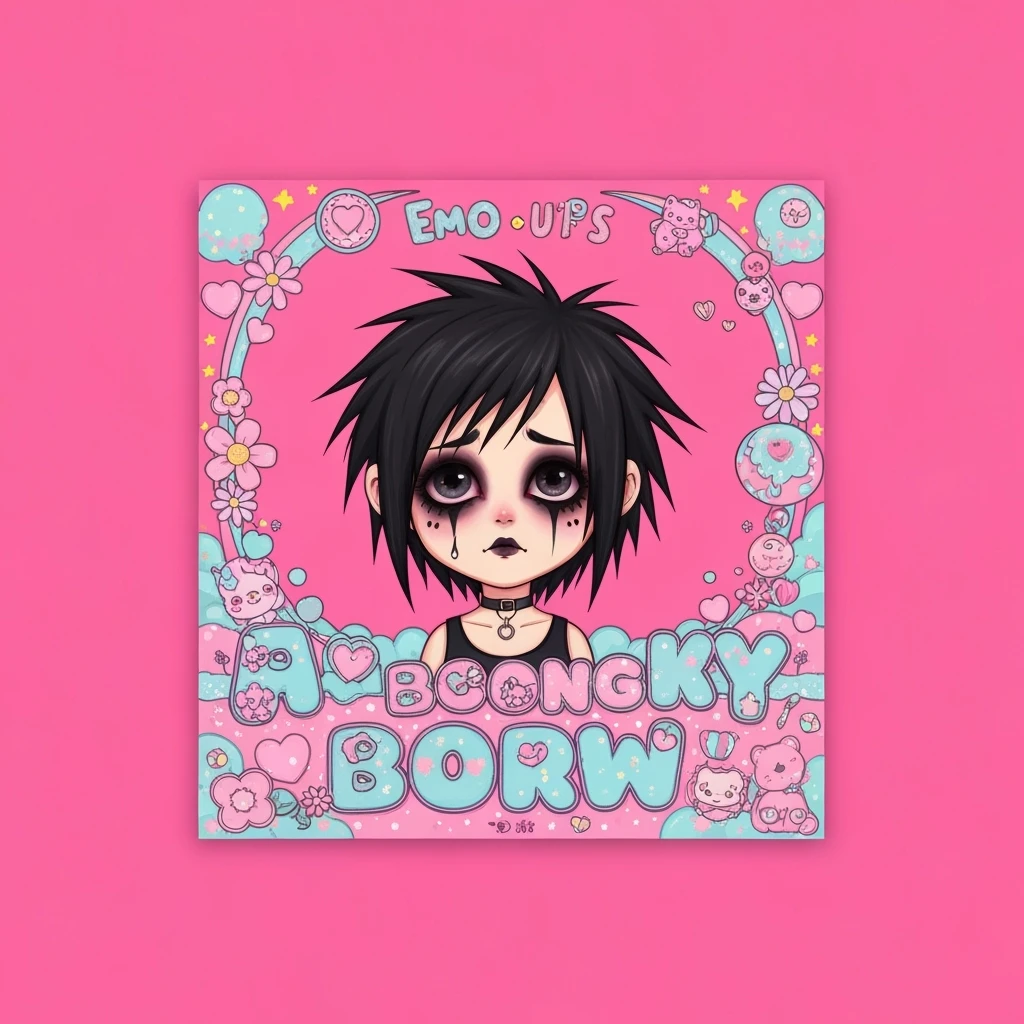 emo banner, cute, expressive emoji