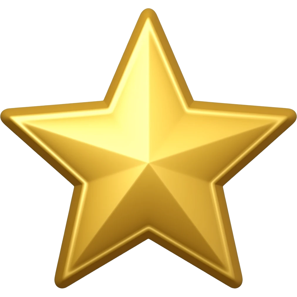 half a golden star emoji