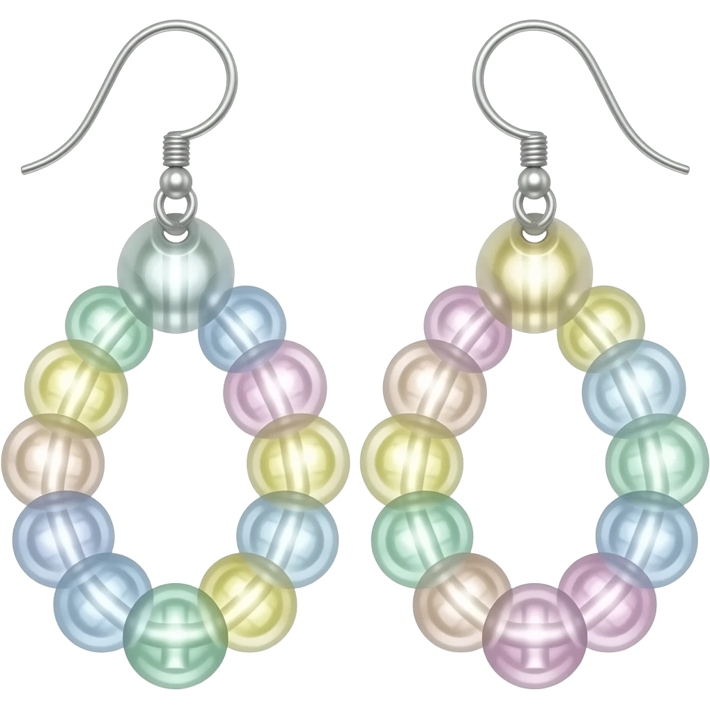 sugar beads earrings emoji