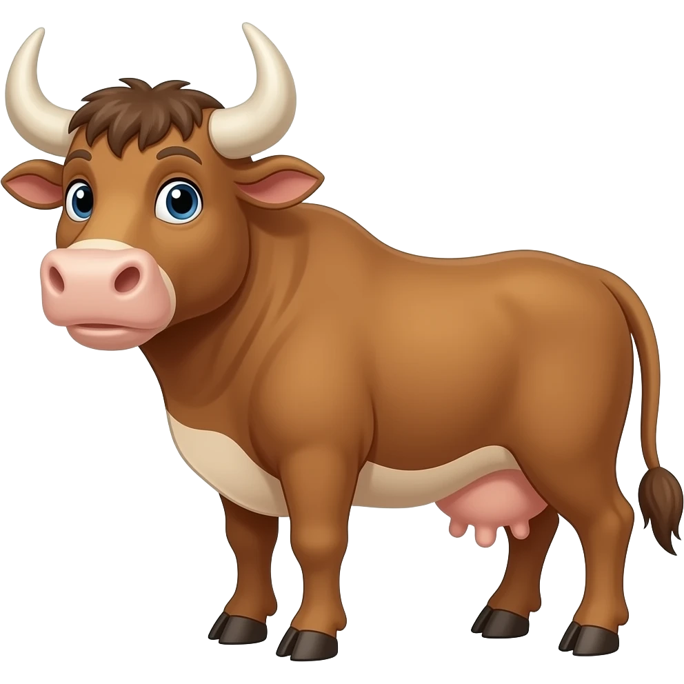 Cartoon bull emoji