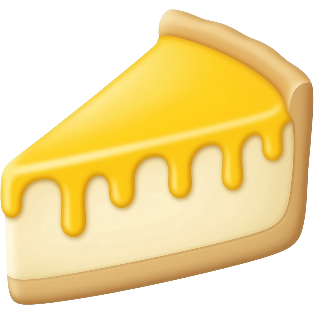 cheesecake with Yellow icing emoji