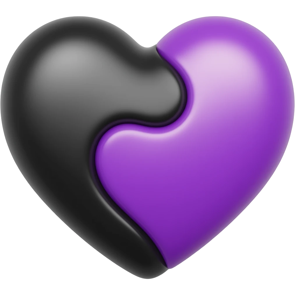 🖤💜 combine these two very nicer and cutesy emoji