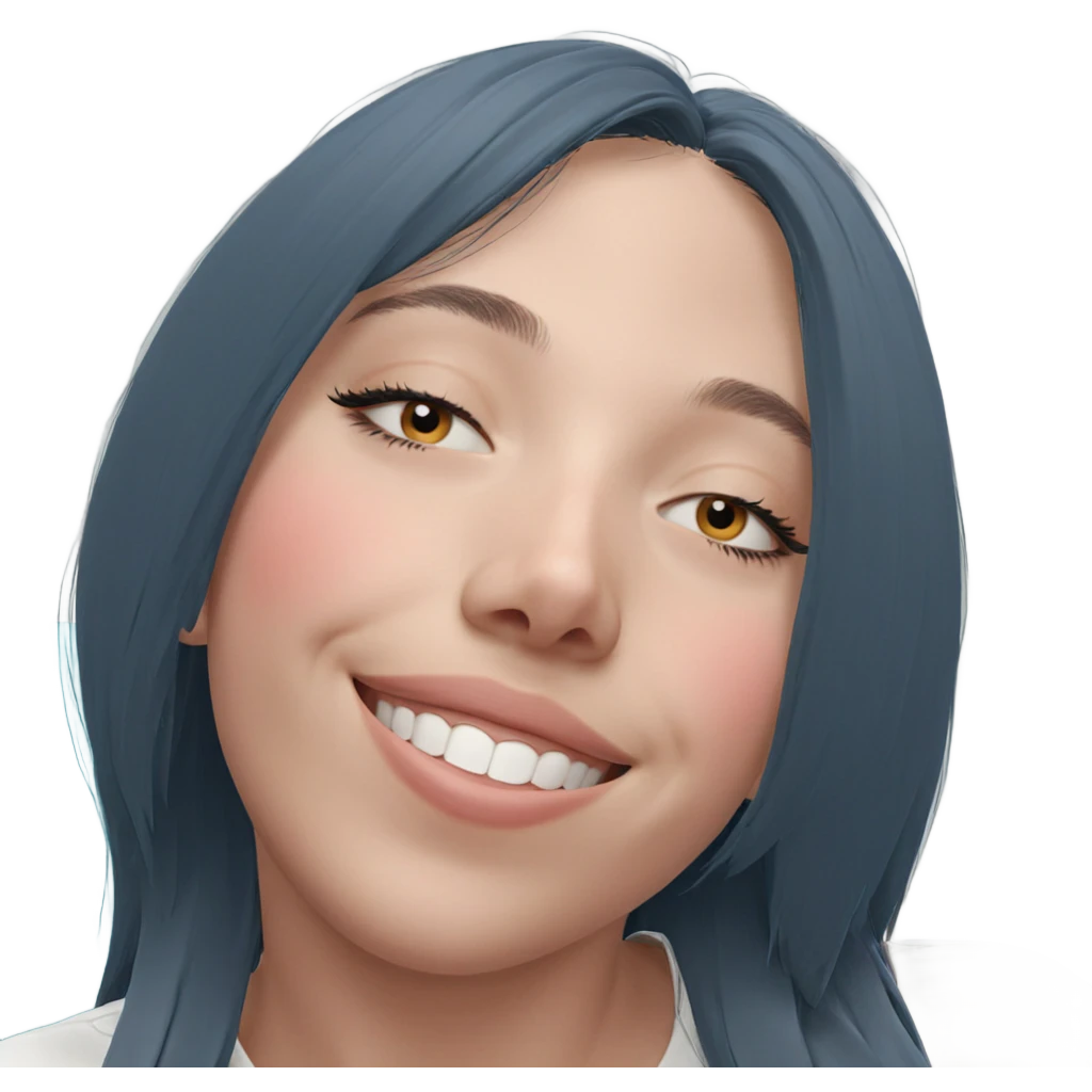 smiling girl with closed eyes emoji