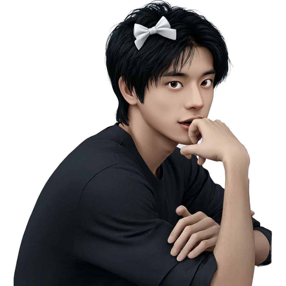 realistic portrait of young man emoji