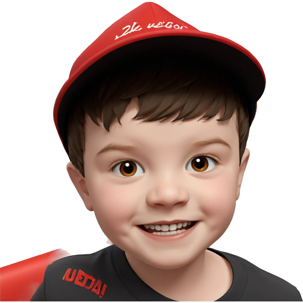 smiling boy with brown hair emoji