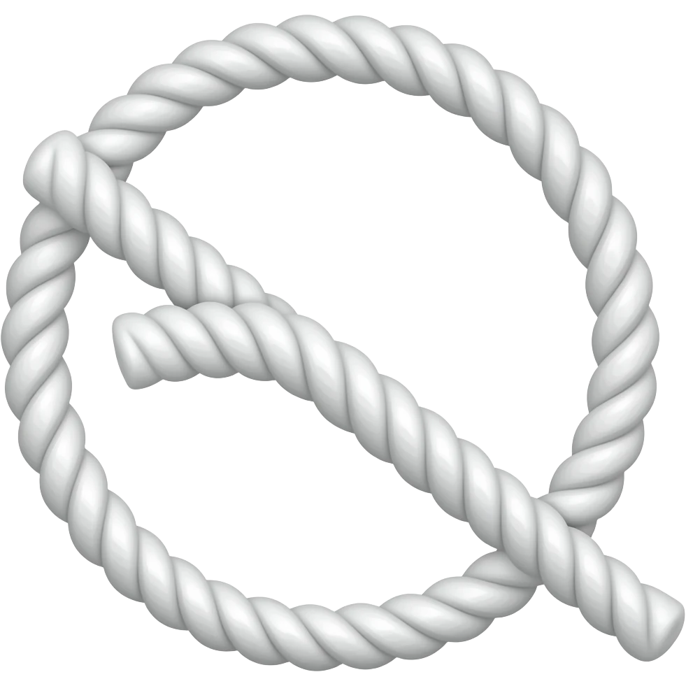 white rope line emoji emoji