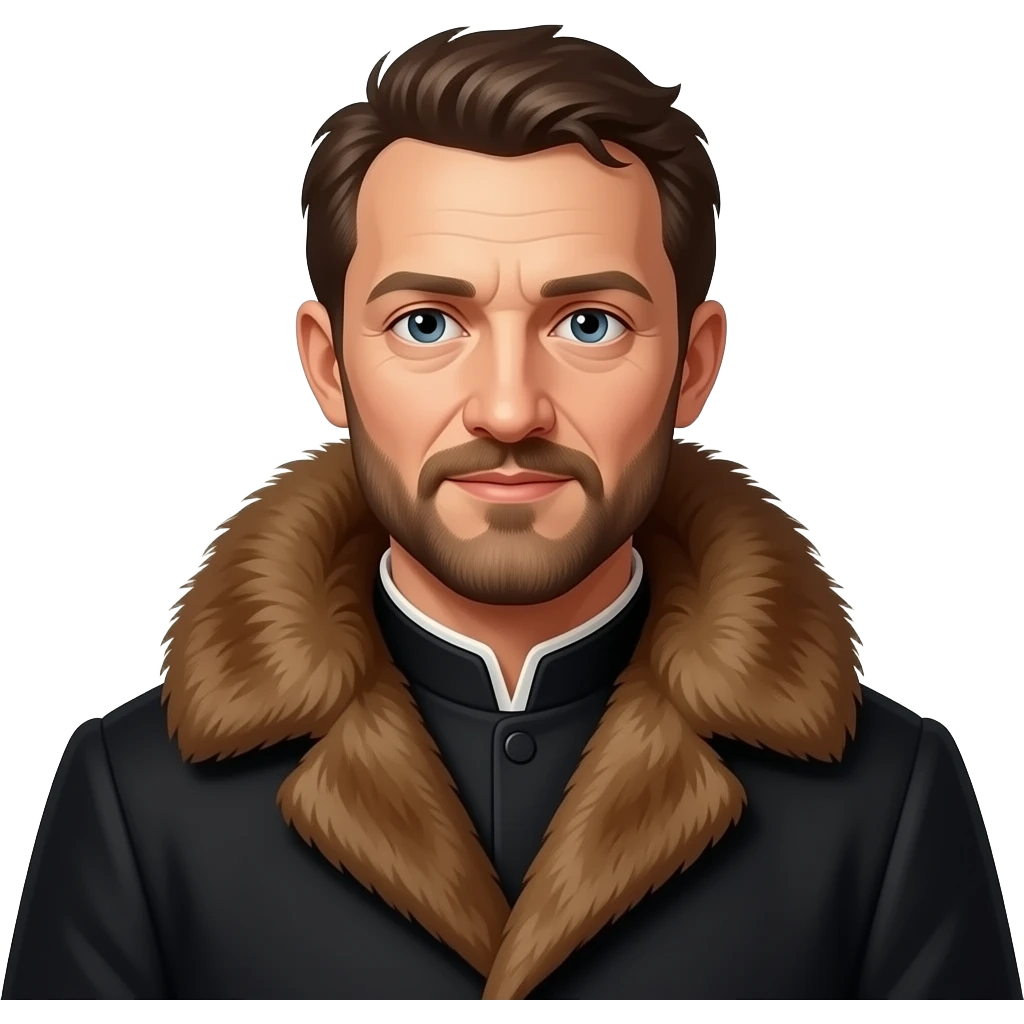 cinematic - Albrecht Dürer self-portrait in a coat with a fur collar emoji