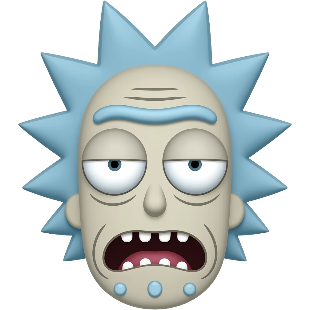 Drunk Rick sanchez classic emoji face emoji