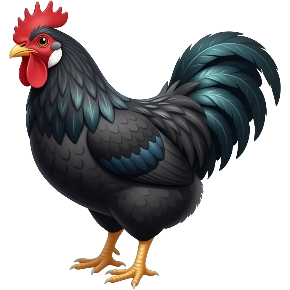 Black chicken emoji emoji