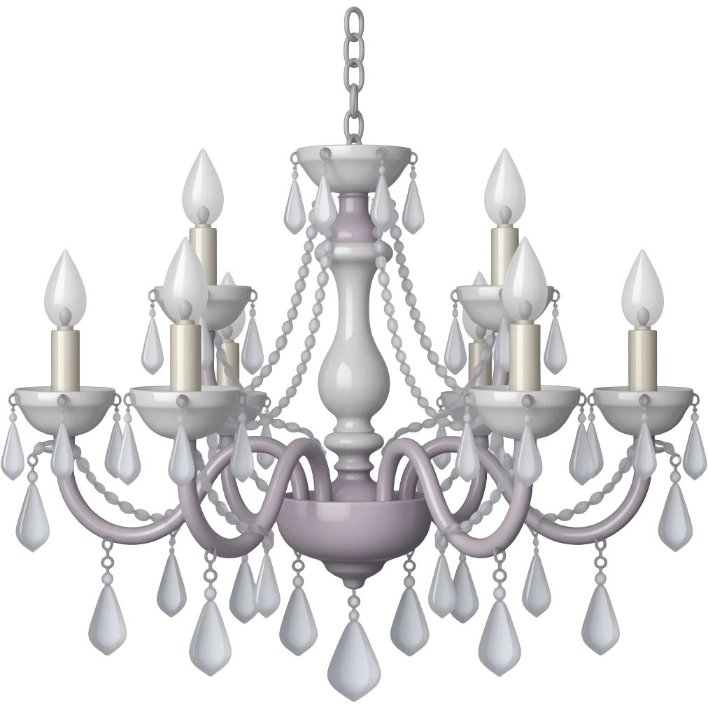 Romantic pastel chandelier emoji