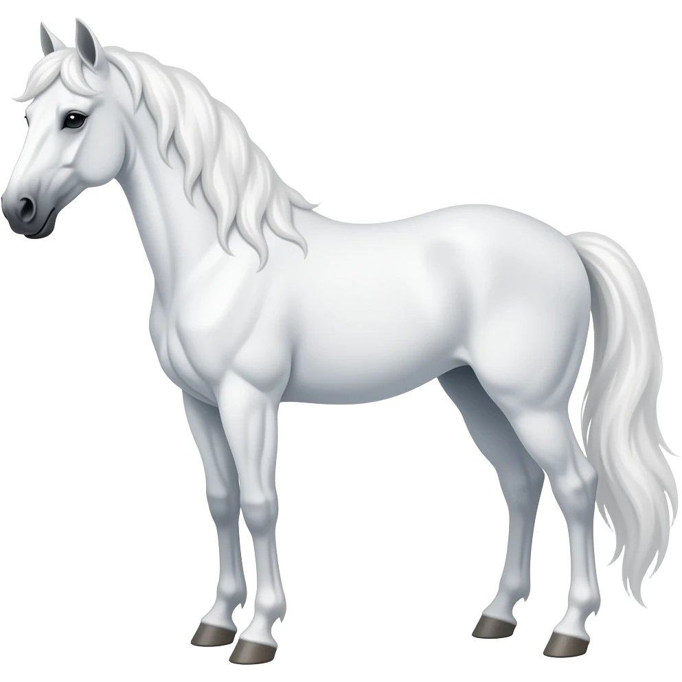 A white dreamy horse emoji