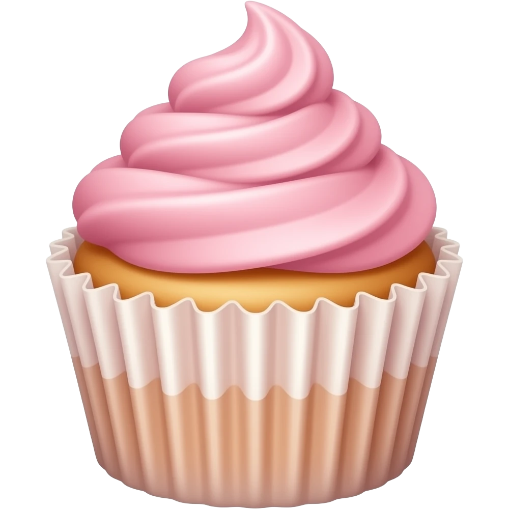 Cupcake with pink icing emoji