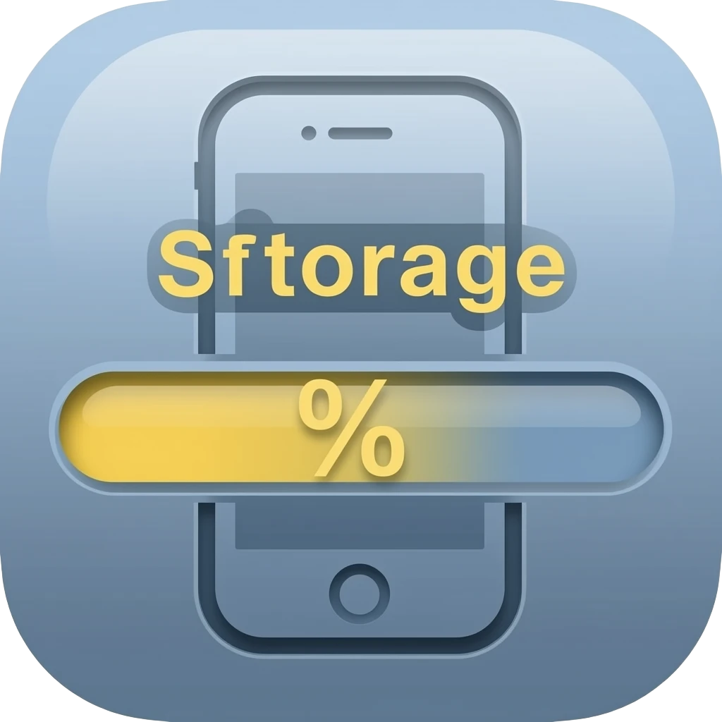 a logo, for an iphone storage app emoji