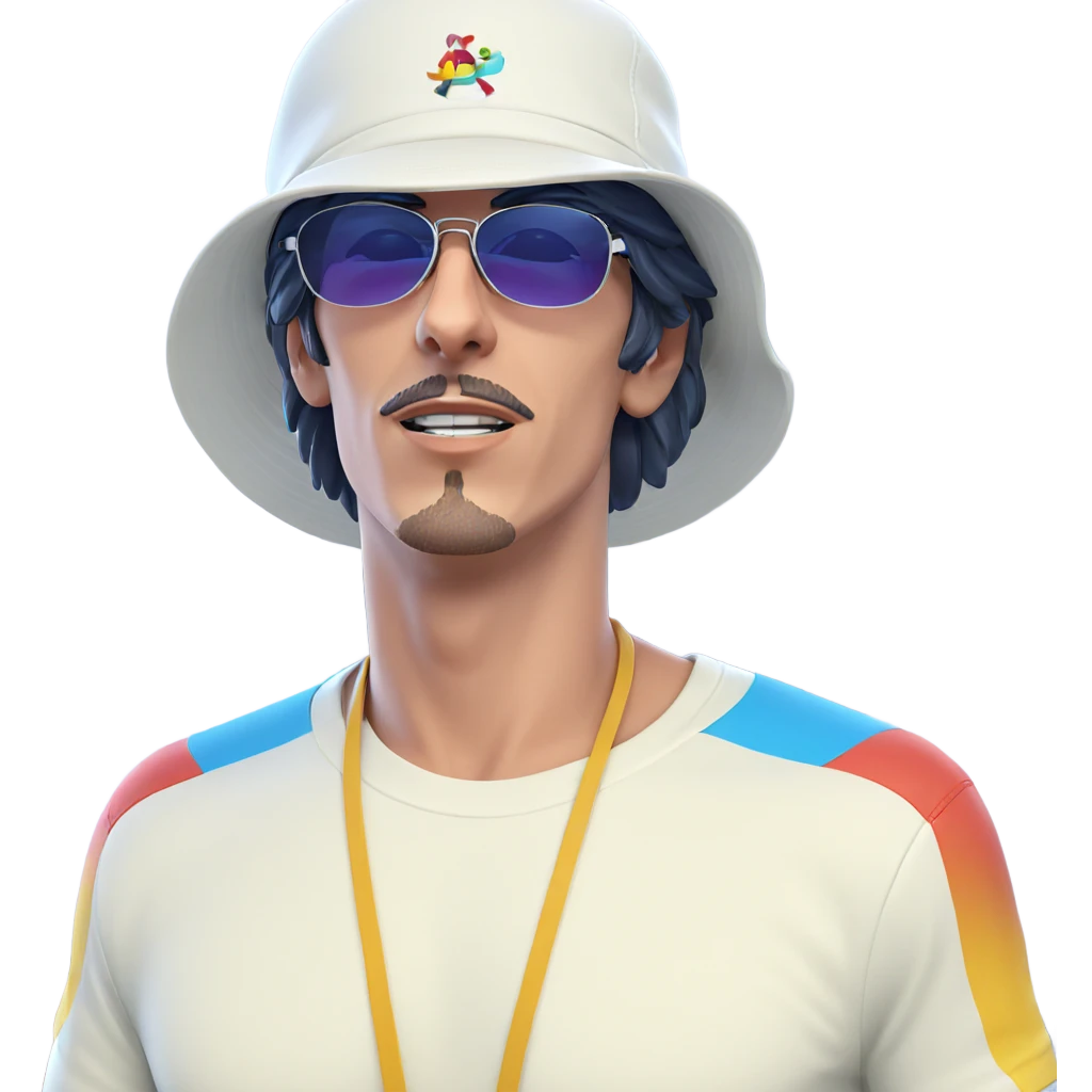 cool guy with sunglasses and hat emoji