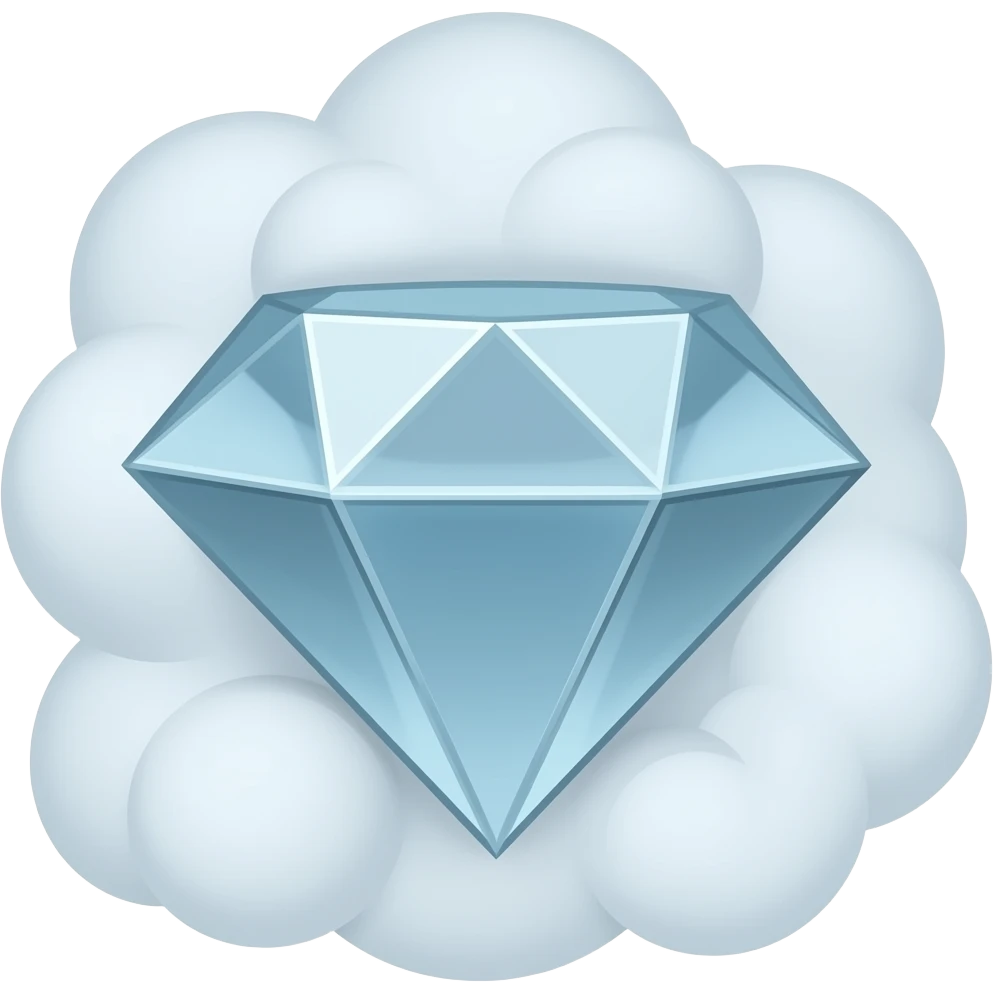 diamond surround by smoke emoji
