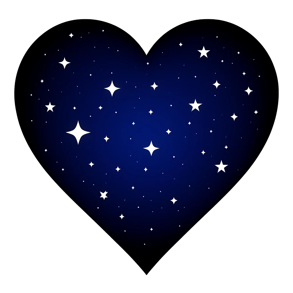 heart with a starry pattern emoji