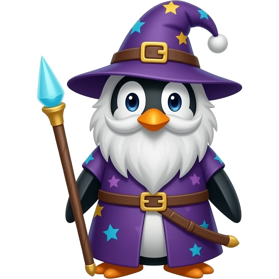 Penguin Wizard emoji