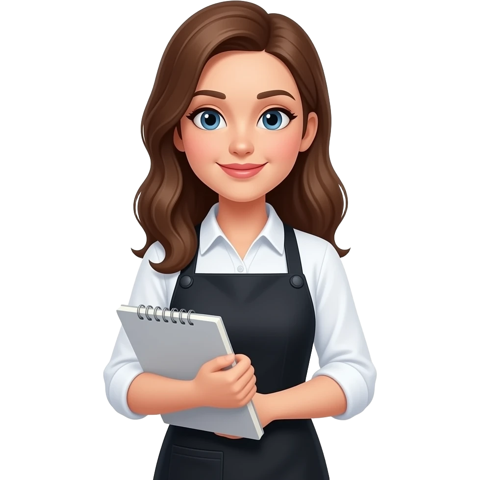 waiteress ready to take your order emoji