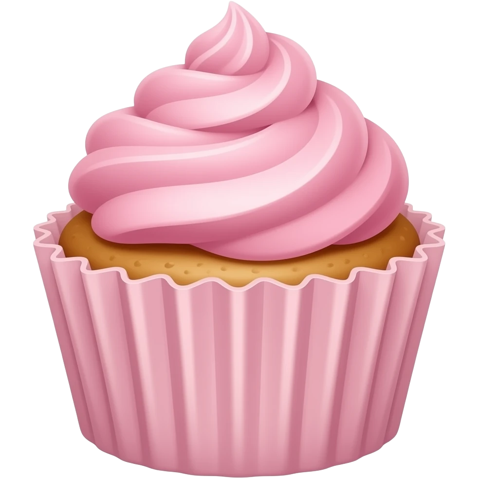 Cupcake with pink icing emoji