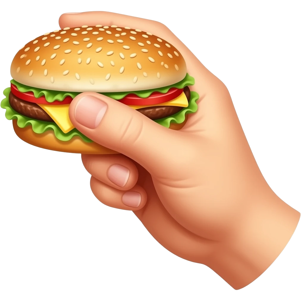 Hand eat of food emoji