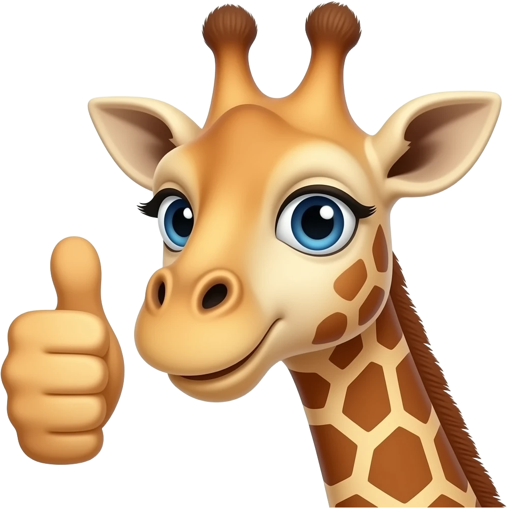 Giraffe Kopf Daumen hoch emoji