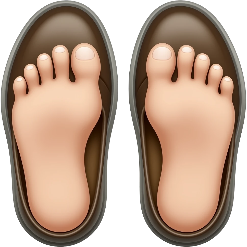 Toes through shoes emoji