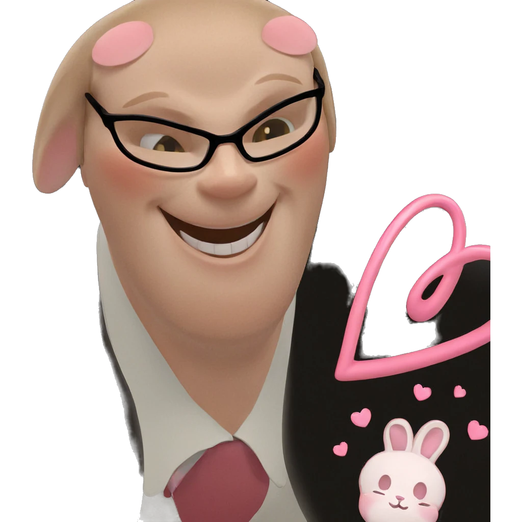 gentle smile of a rabbit emoji