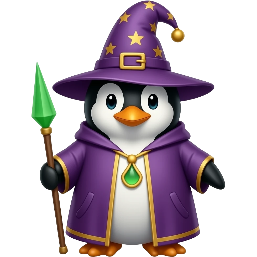 Penguin Wizard emoji