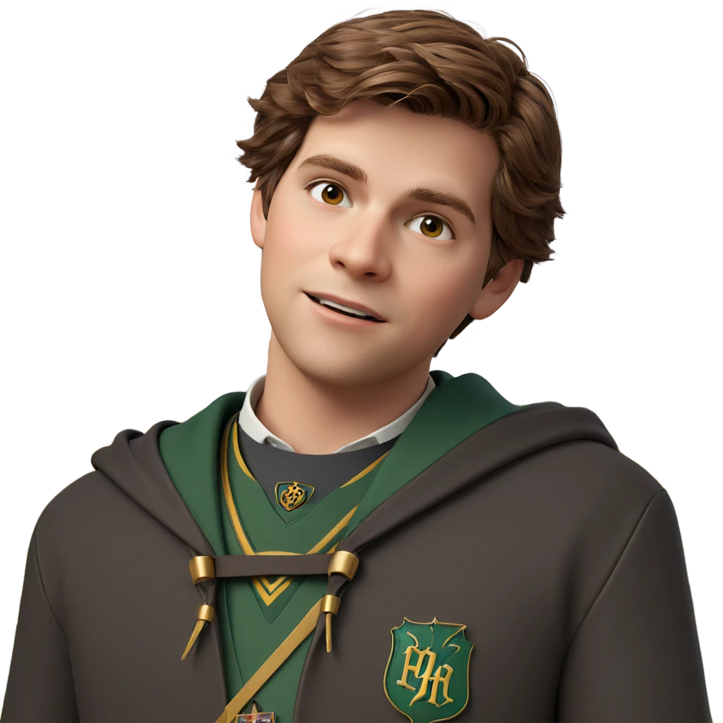 brown-haired boy in hogwarts uniform emoji