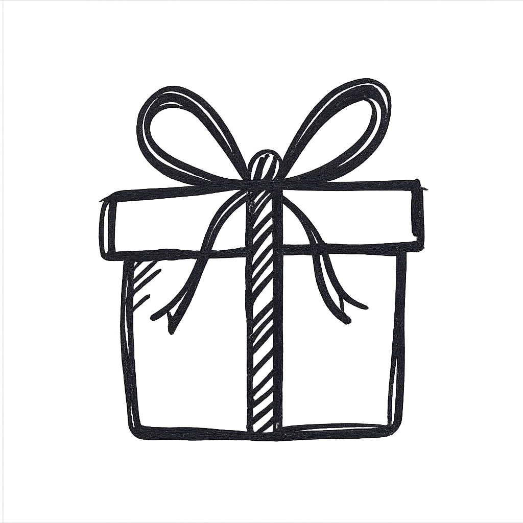 a wrapped present with a bow emoji