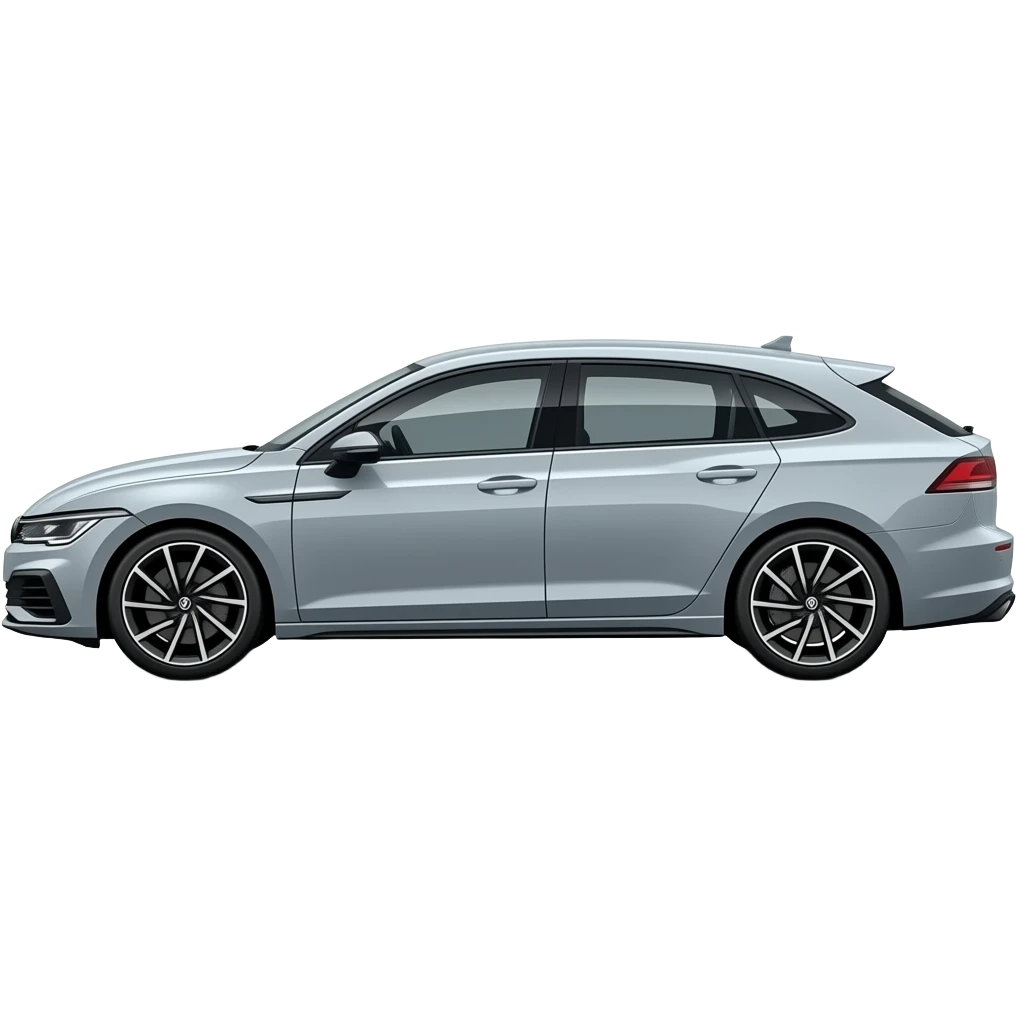 Golf 8 R-line moonstone gray from the side emoji