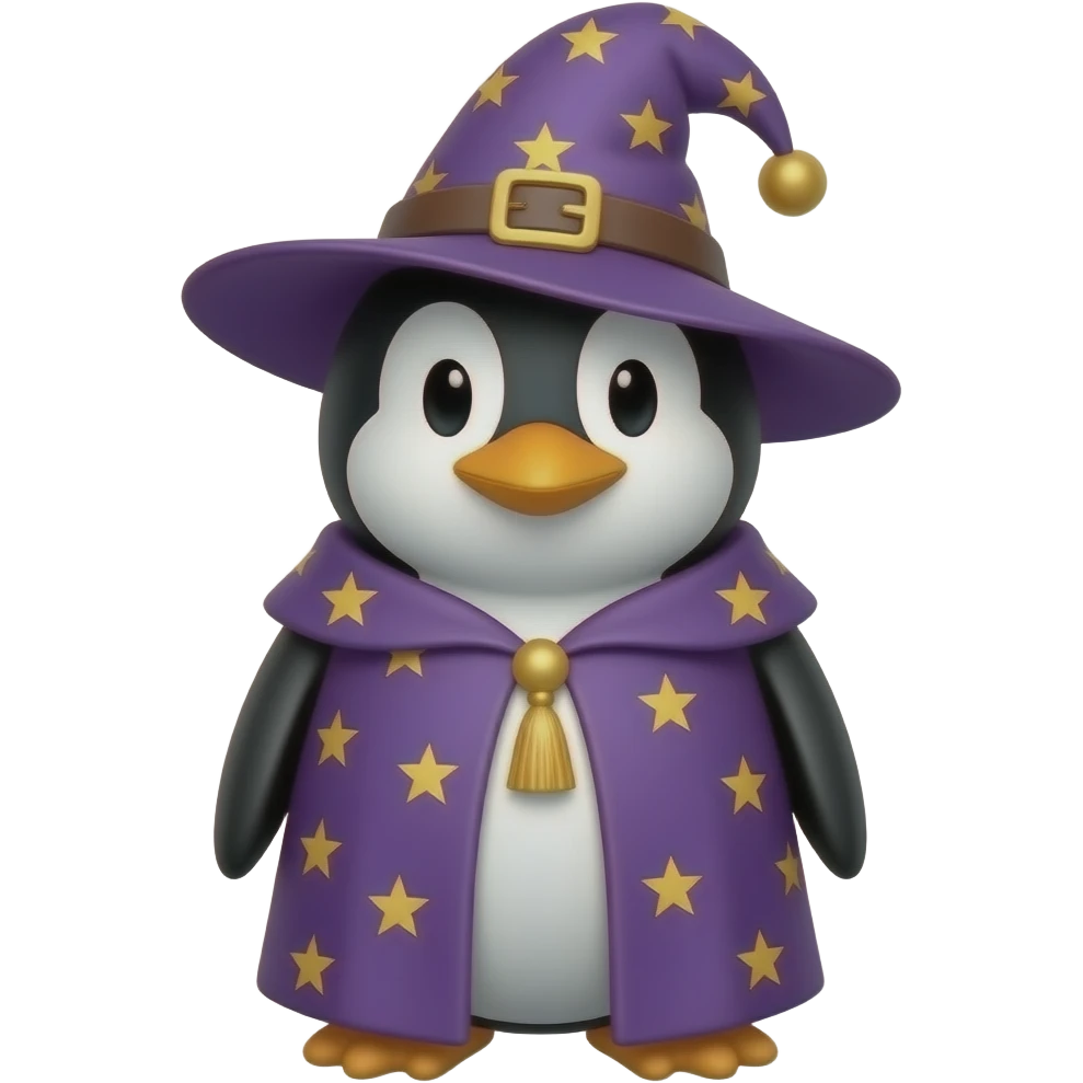 Penguin Wizard emoji