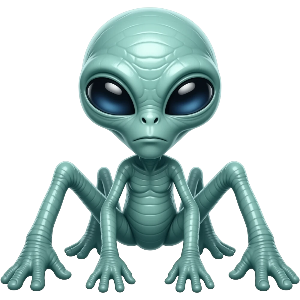 Stupid ai alien with 4 legs emoji