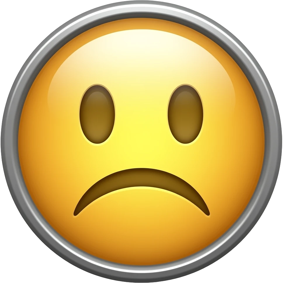A happy face with a sad face in it transparently emoji