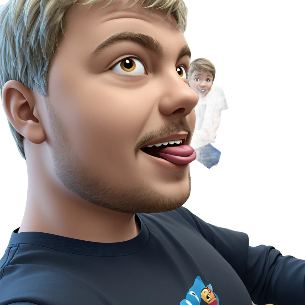 playful boys in t-shirts emoji