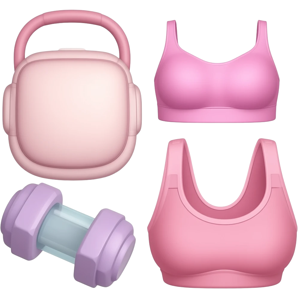 Pink gym items emoji