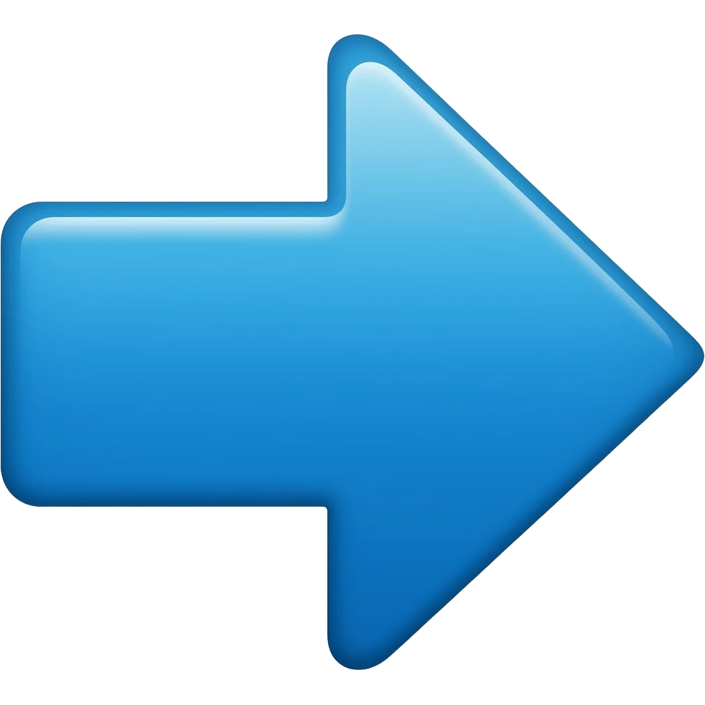 красивая стрелка вправо голубого цвета emoji