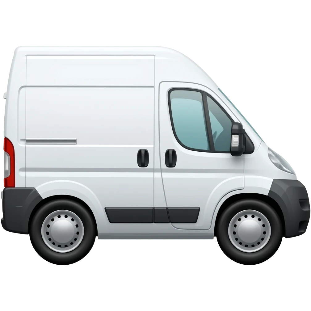 white courier van facing right emoji