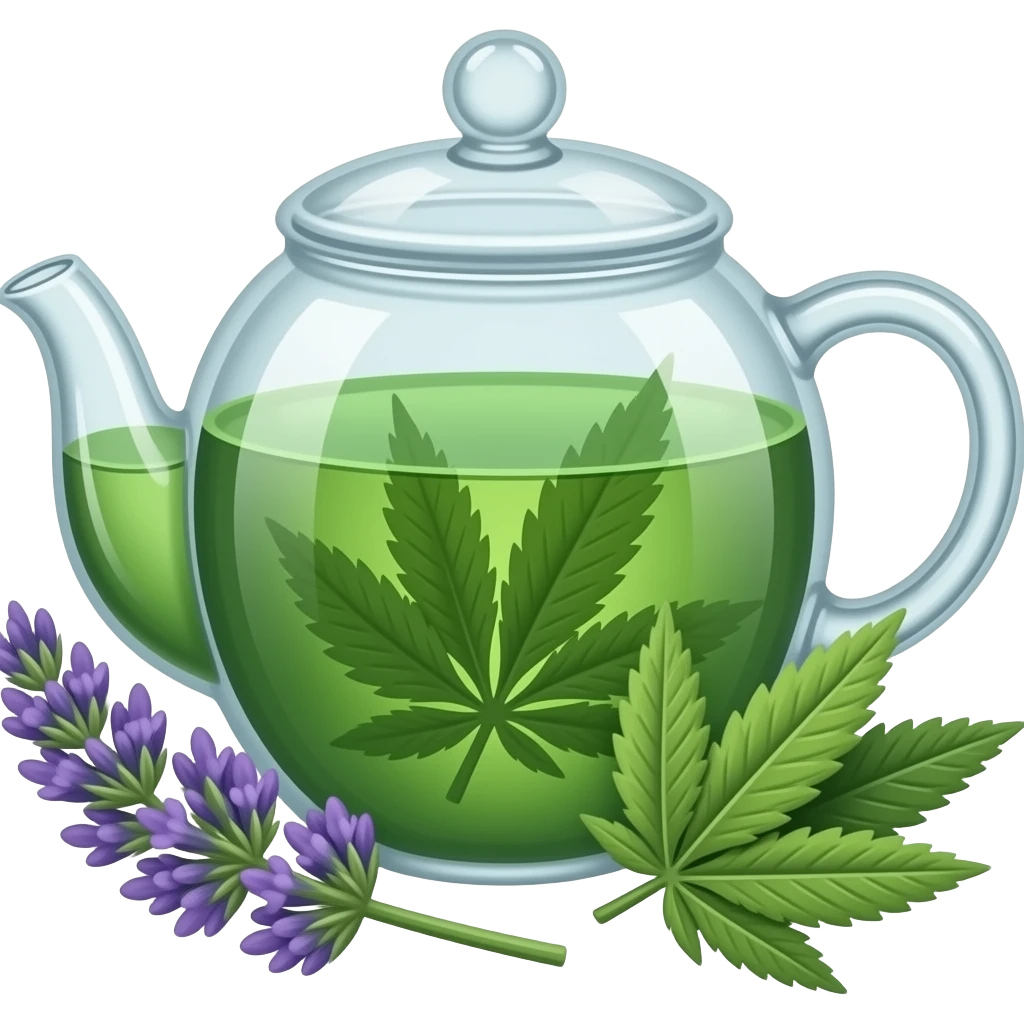 Green Spirulina Lavender weed tea emoji